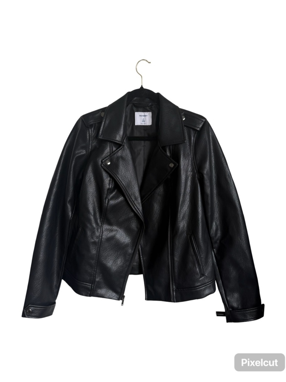Old Navy Black Faux Leather Moto Jacket